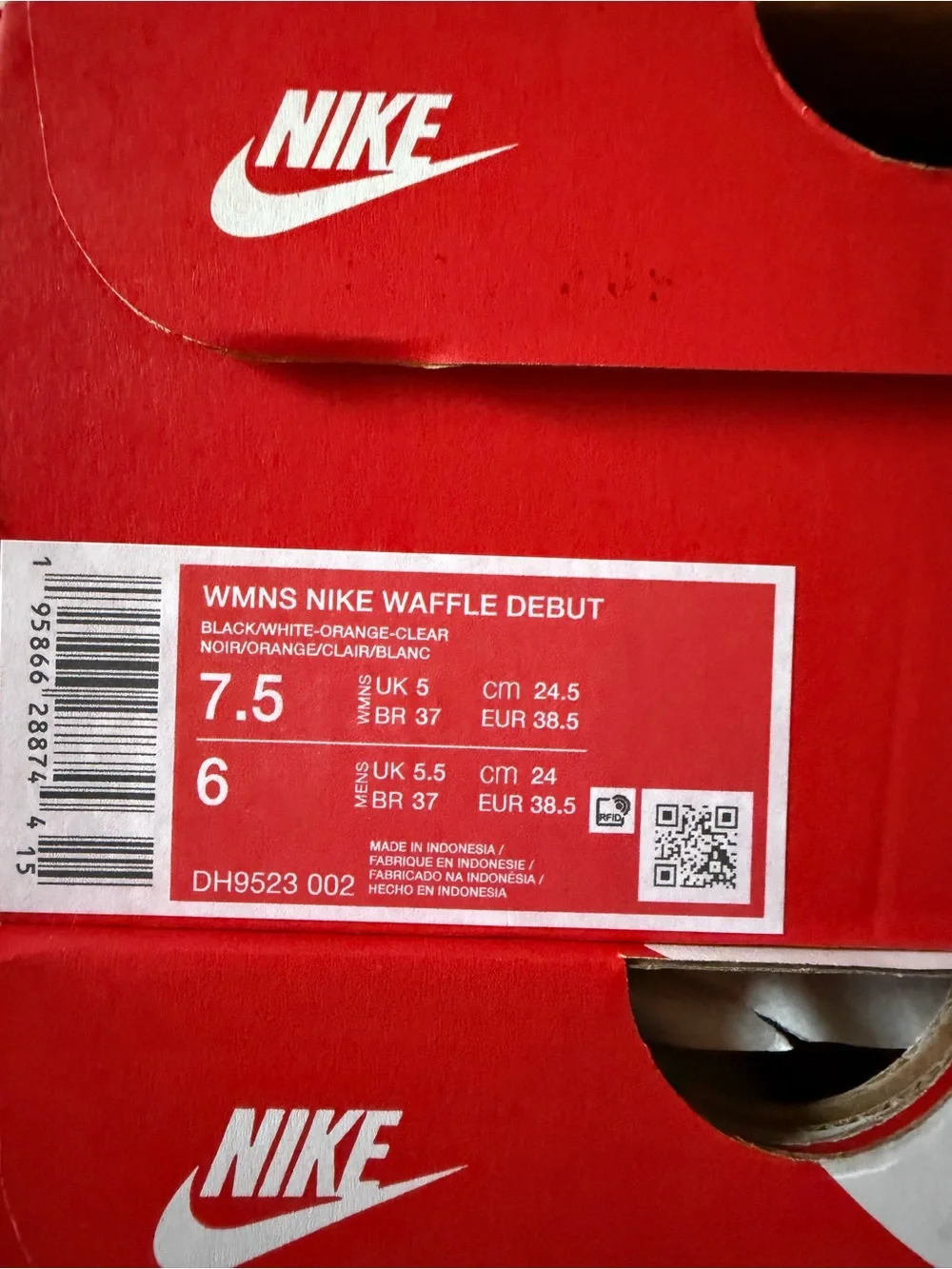 Nike Waffle Debut Black White DH9523-002 Women’s Size 7.5